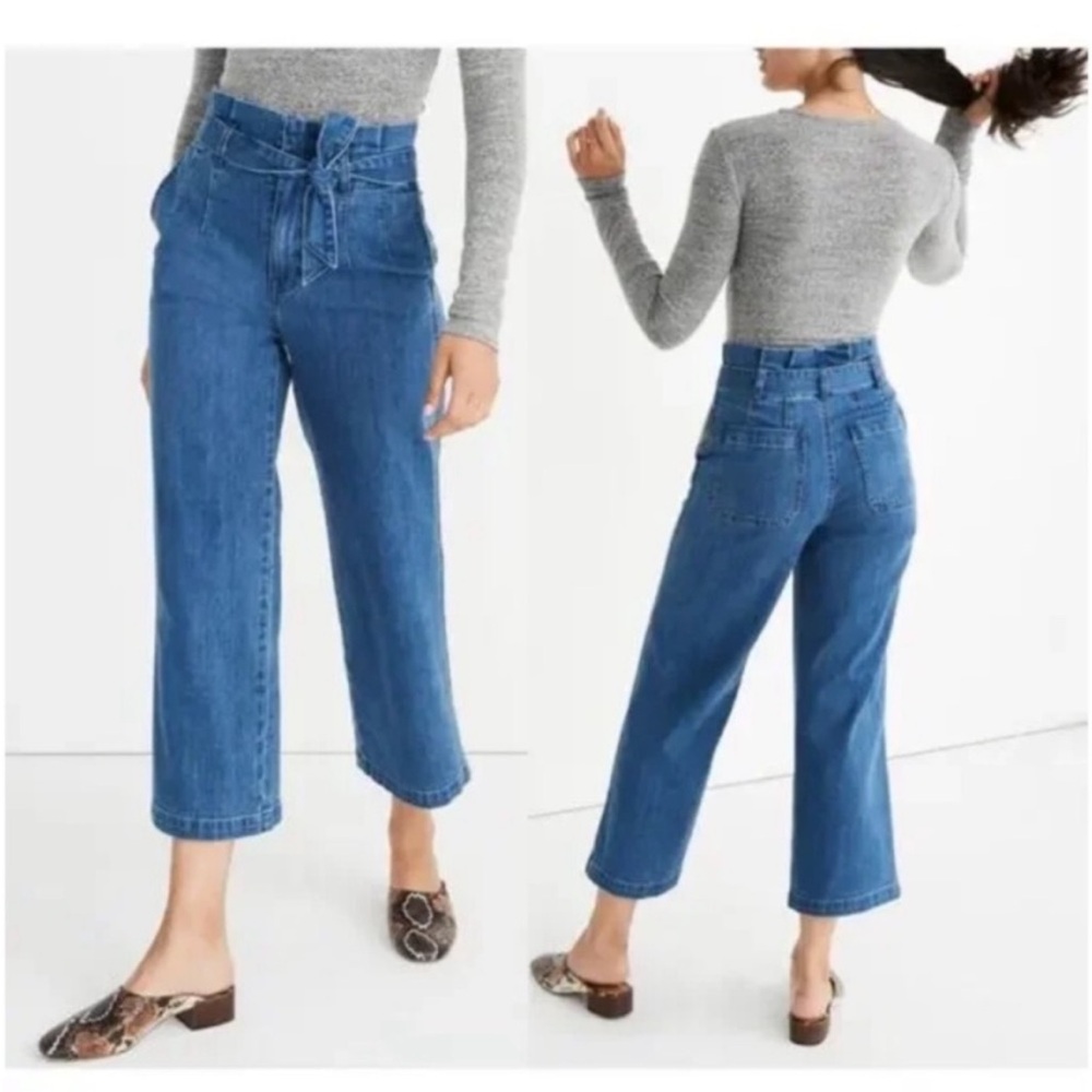Madewell Paperbag Cropped Jeans with Belt